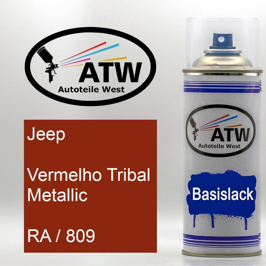 Jeep, Vermelho Tribal Metallic, RA / 809: 400ml Sprühdose, von ATW Autoteile West.